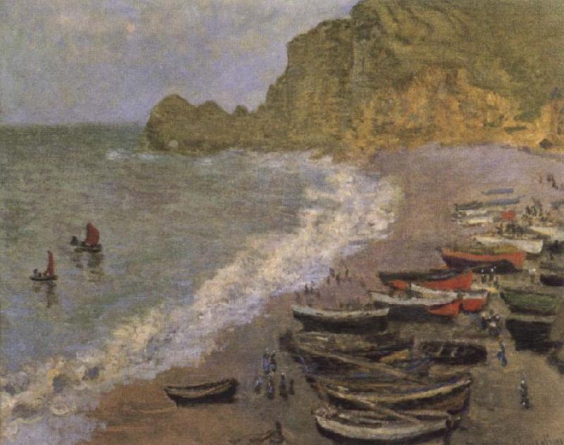 Claude Monet The Beach at Etretat